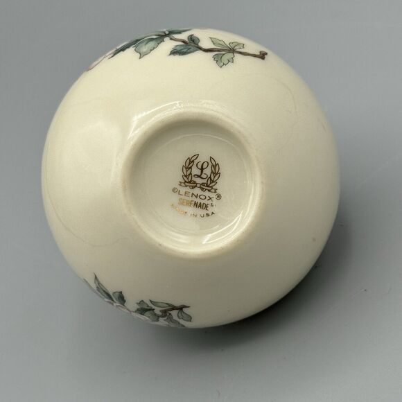 Vtg Lenox Serenade Porcelain Perfume Bottle with Bird Topper Floral Gold Gilt - Picture 7 of 11